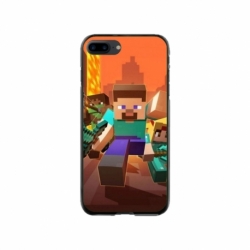 Husa personalizata tip carcasa HQPrint pentru Apple iPhone 8 Plus, model Minecraft 1, multicolor, S1D1M0125