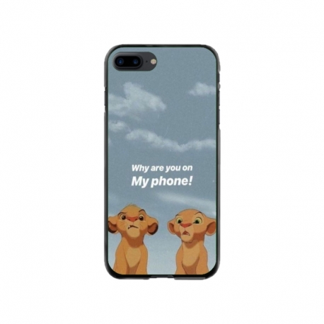 Husa personalizata tip carcasa HQPrint pentru Apple iPhone 8 Plus, model Why are you on my phone, multicolor, S1D1M0220