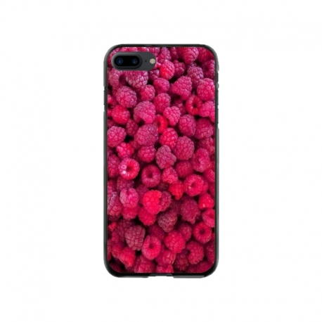 Husa personalizata tip carcasa HQPrint pentru Apple iPhone 8 Plus, model Zmeura, multicolor, S1D1M0234
