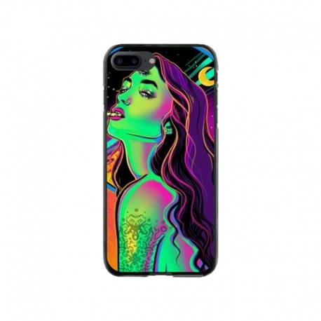 Husa personalizata tip carcasa HQPrint pentru Apple iPhone 8 Plus, model Colorful Girl, multicolor, S1D1M0249