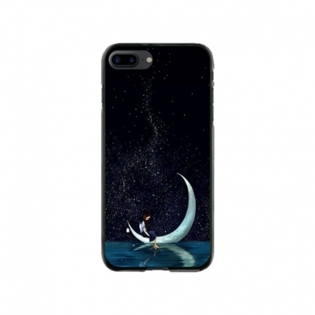 Husa personalizata tip carcasa HQPrint pentru Apple iPhone 8 Plus, model Moon Fishing, multicolor, S1D1M0270