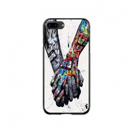 Husa personalizata tip carcasa HQPrint pentru Apple iPhone 8 Plus, model Abstract Holding, multicolor, S1D1M0271