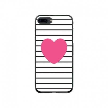 Husa personalizata tip carcasa HQPrint pentru Apple iPhone 8 Plus, model Heart, multicolor, S1D1M0291