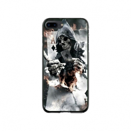 Husa personalizata tip carcasa HQPrint pentru Apple iPhone 8 Plus, model Skeleton Cards, multicolor, S1D1M0301