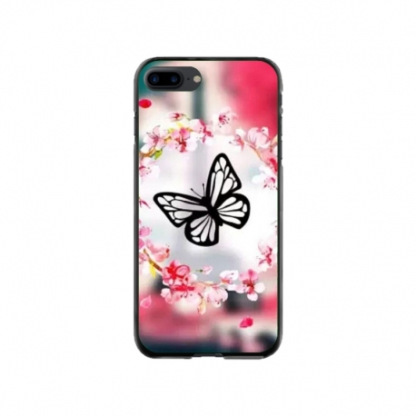 Husa personalizata tip carcasa HQPrint pentru Apple iPhone 8 Plus, model Butterfly 8, multicolor, S1D1M0380