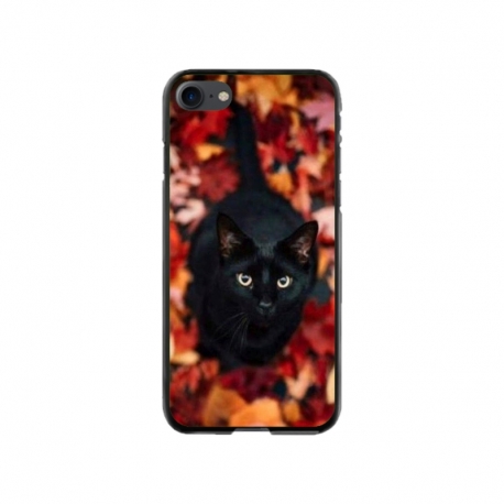 Husa personalizata tip carcasa HQPrint pentru Apple iPhone 8, model Black Cat 3, multicolor, S1D1M0017