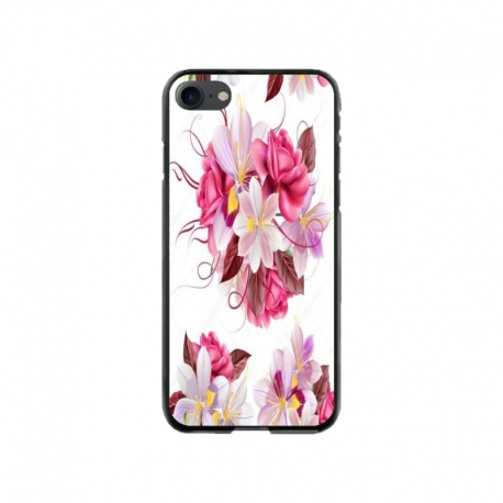 Husa personalizata tip carcasa HQPrint pentru Apple iPhone 8, model Flowers 4, multicolor, S1D1M0040