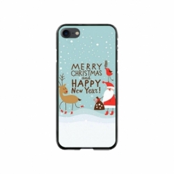 Husa personalizata tip carcasa HQPrint pentru Apple iPhone 8, model Happy Christmas and New Year, multicolor, S1D1M0047