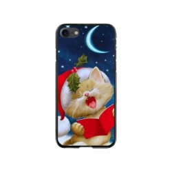 Husa personalizata tip carcasa HQPrint pentru Apple iPhone 8, model Christmas Cat, multicolor, S1D1M0048