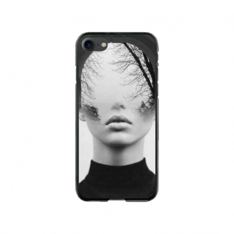 Husa personalizata tip carcasa HQPrint pentru Apple iPhone 8, model Abstract Lady, multicolor, S1D1M0066