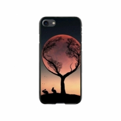 Husa personalizata tip carcasa HQPrint pentru Apple iPhone 8, model Moon Tree, multicolor, S1D1M0068