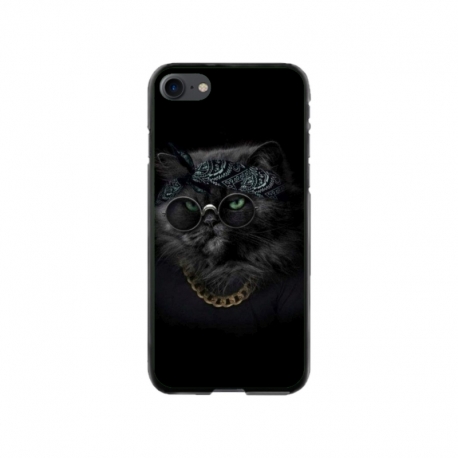 Husa personalizata tip carcasa HQPrint pentru Apple iPhone 8, model Black Cat 4, multicolor, S1D1M0097