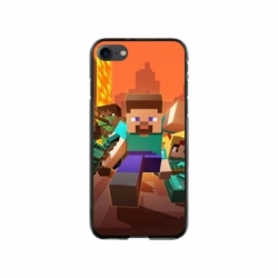 Husa personalizata tip carcasa HQPrint pentru Apple iPhone 8, model Minecraft 1, multicolor, S1D1M0125