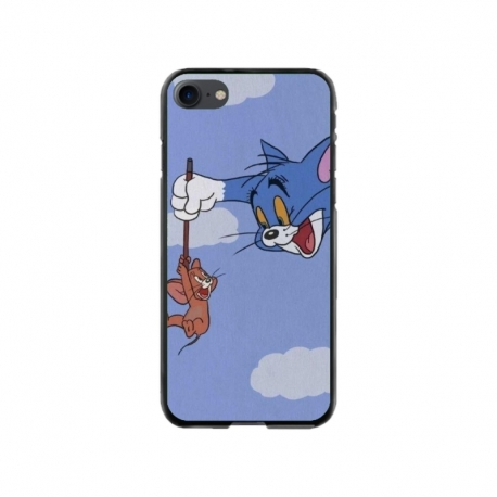 Husa personalizata tip carcasa HQPrint pentru Apple iPhone 8, model Tom and Jerry 1, multicolor, S1D1M0203