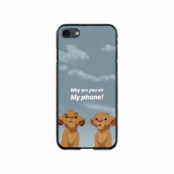 Husa personalizata tip carcasa HQPrint pentru Apple iPhone 8, model Why are you on my phone, multicolor, S1D1M0220