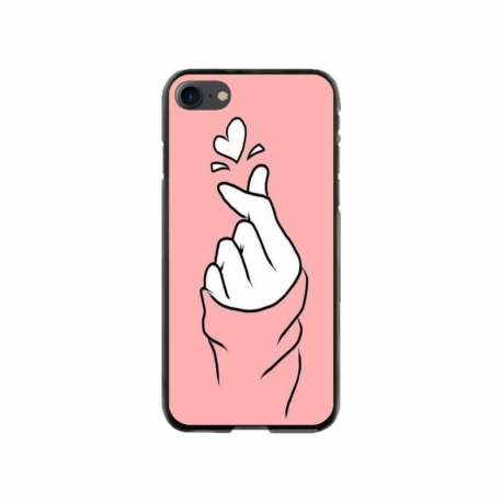 Husa personalizata tip carcasa HQPrint pentru Apple iPhone 8, model Heart Snap, multicolor, S1D1M0285