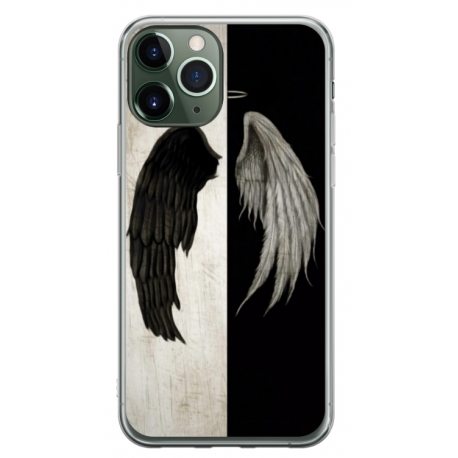 Husa personalizata tip carcasa HQPrint pentru Apple iPhone 11 Pro Max, model Angel Wings, multicolor, S1D1M0004