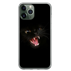 Husa personalizata tip carcasa HQPrint pentru Apple iPhone 11 Pro Max, model Black Cat 2, multicolor, S1D1M0016