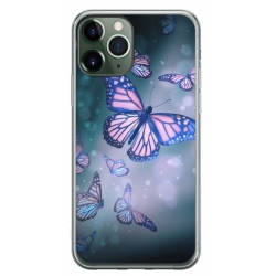 Husa personalizata tip carcasa HQPrint pentru Apple iPhone 11 Pro Max, model Butterfly 1, multicolor, S1D1M0028