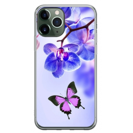 Husa personalizata tip carcasa HQPrint pentru Apple iPhone 11 Pro Max, model Butterfly 2, multicolor, S1D1M0029