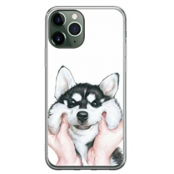 Husa personalizata tip carcasa HQPrint pentru Apple iPhone 11 Pro Max, model Fluffy Dog, multicolor, S1D1M0033