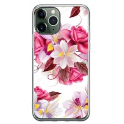 Husa personalizata tip carcasa HQPrint pentru Apple iPhone 11 Pro Max, model Flowers 4, multicolor, S1D1M0040