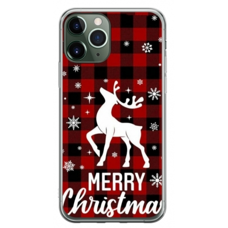 Husa personalizata tip carcasa HQPrint pentru Apple iPhone 11 Pro Max, model Merry Christmas Reindeer 2, multicolor, S1D1M0050