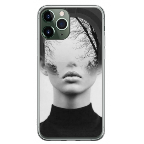 Husa personalizata tip carcasa HQPrint pentru Apple iPhone 11 Pro Max, model Abstract Lady, multicolor, S1D1M0066