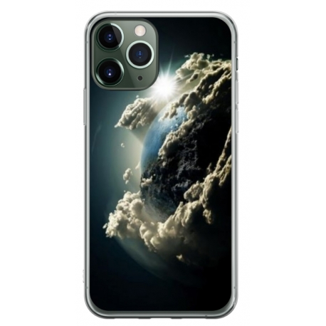 Husa personalizata tip carcasa HQPrint pentru Apple iPhone 11 Pro Max, model Cloudy Earth, multicolor, S1D1M0067
