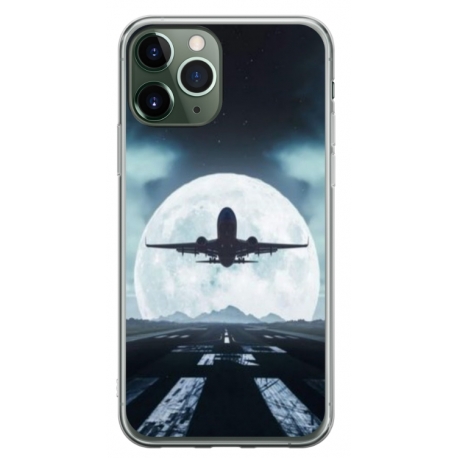 Husa personalizata tip carcasa HQPrint pentru Apple iPhone 11 Pro Max, model Moon Landing, multicolor, S1D1M0077