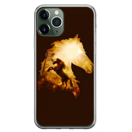 Husa personalizata tip carcasa HQPrint pentru Apple iPhone 11 Pro Max, model Horse 1, multicolor, S1D1M0098