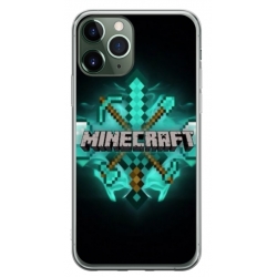 Husa personalizata tip carcasa HQPrint pentru Apple iPhone 11 Pro Max, model Minecraft 2, multicolor, S1D1M0126