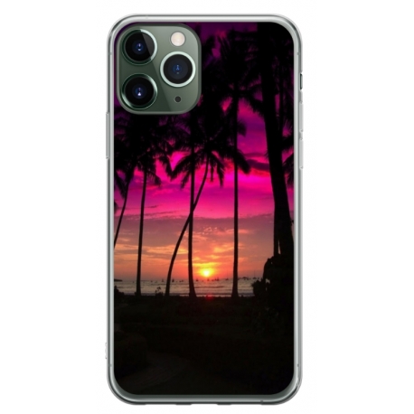 Husa personalizata tip carcasa HQPrint pentru Apple iPhone 11 Pro Max, model Beach View 1, multicolor, S1D1M0136