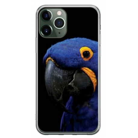 Husa personalizata tip carcasa HQPrint pentru Apple iPhone 11 Pro Max, model Blue Parrot, multicolor, S1D1M0145