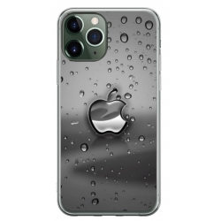 Husa personalizata tip carcasa HQPrint pentru Apple iPhone 11 Pro Max, model Rainy Apple logo, multicolor, S1D1M0148