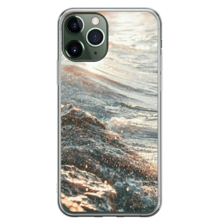 Husa personalizata tip carcasa HQPrint pentru Apple iPhone 11 Pro Max, model Ocean Water 1 , multicolor, S1D1M0200