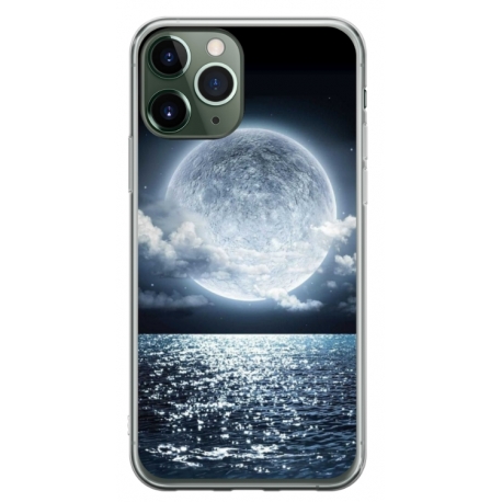 Husa personalizata tip carcasa HQPrint pentru Apple iPhone 11 Pro Max, model Moon Sky, multicolor, S1D1M0228