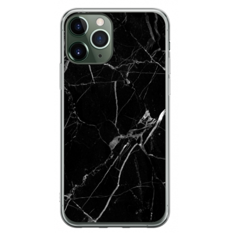 Husa personalizata tip carcasa HQPrint pentru Apple iPhone 11 Pro Max, model Black Marble, multicolor, S1D1M0229
