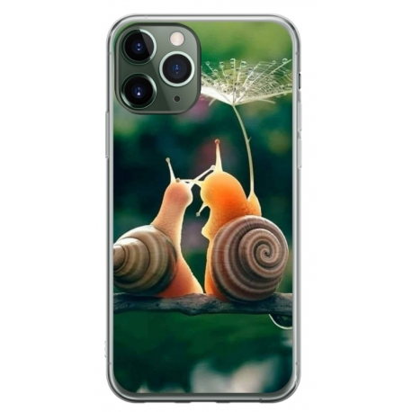 Husa personalizata tip carcasa HQPrint pentru Apple iPhone 11 Pro Max, model Snail, multicolor, S1D1M0231
