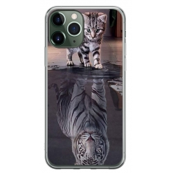 Husa personalizata tip carcasa HQPrint pentru Apple iPhone 11 Pro Max, model Tiger, multicolor, S1D1M0242