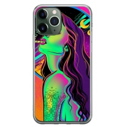 Husa personalizata tip carcasa HQPrint pentru Apple iPhone 11 Pro Max, model Colorful Girl, multicolor, S1D1M0249