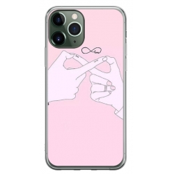 Husa personalizata tip carcasa HQPrint pentru Apple iPhone 11 Pro Max, model Infinity Togeter, multicolor, S1D1M0251