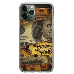 Husa personalizata tip carcasa HQPrint pentru Apple iPhone 11 Pro Max, model No Money No Funny, multicolor, S1D1M0262