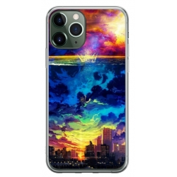 Husa personalizata tip carcasa HQPrint pentru Apple iPhone 11 Pro Max, model Abstract City, multicolor, S1D1M0263