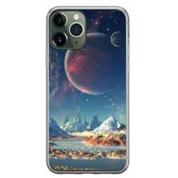 Husa personalizata tip carcasa HQPrint pentru Apple iPhone 11 Pro Max, model Alien Planet, multicolor, S1D1M0264