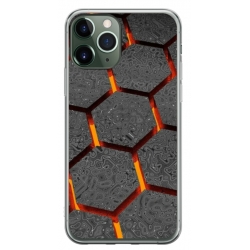 Husa personalizata tip carcasa HQPrint pentru Apple iPhone 11 Pro Max, model Lava Hex, multicolor, S1D1M0265