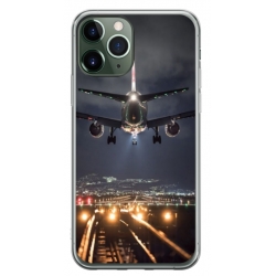Husa personalizata tip carcasa HQPrint pentru Apple iPhone 11 Pro Max, model Airplane Landing, multicolor, S1D1M0266