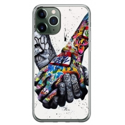 Husa personalizata tip carcasa HQPrint pentru Apple iPhone 11 Pro Max, model Abstract Holding, multicolor, S1D1M0271