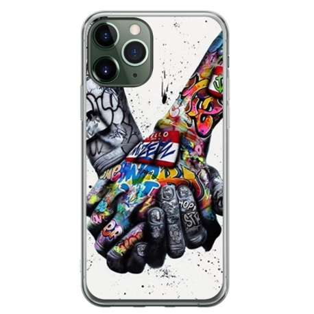 Husa personalizata tip carcasa HQPrint pentru Apple iPhone 11 Pro Max, model Abstract Holding, multicolor, S1D1M0271