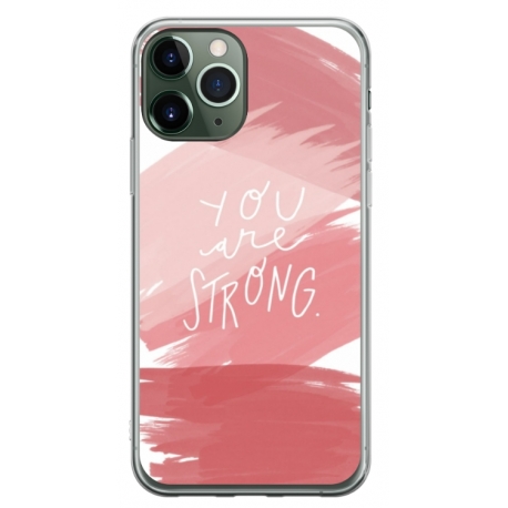 Husa personalizata tip carcasa HQPrint pentru Apple iPhone 11 Pro Max, model You are Strong, multicolor, S1D1M0275